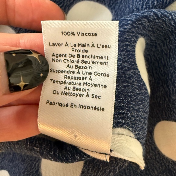 Talbots Navy Blue Button Front Skirt - Picture 7 of 7